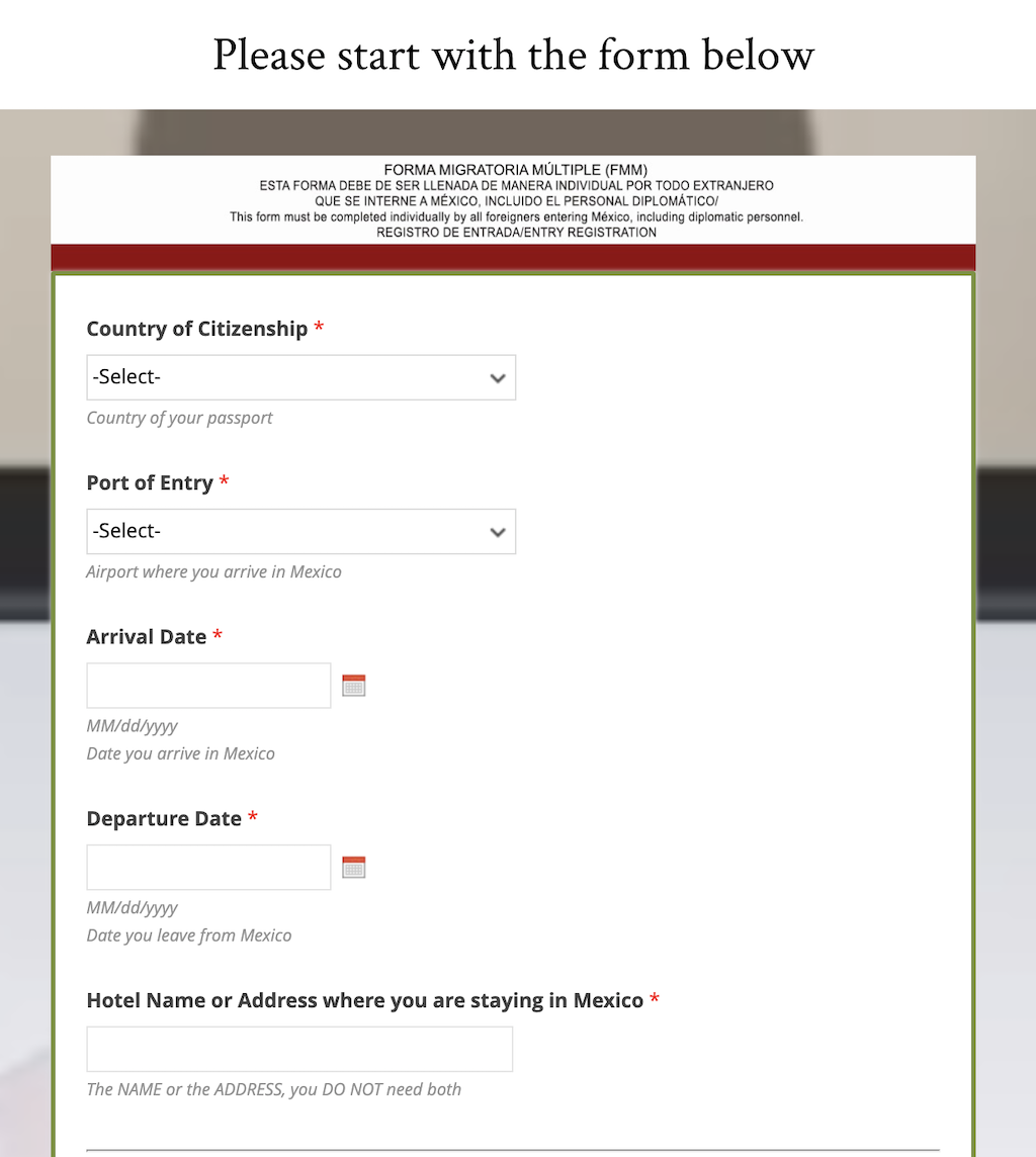 mexico tourist card printable form