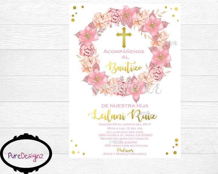 mi bautizo invitation template free