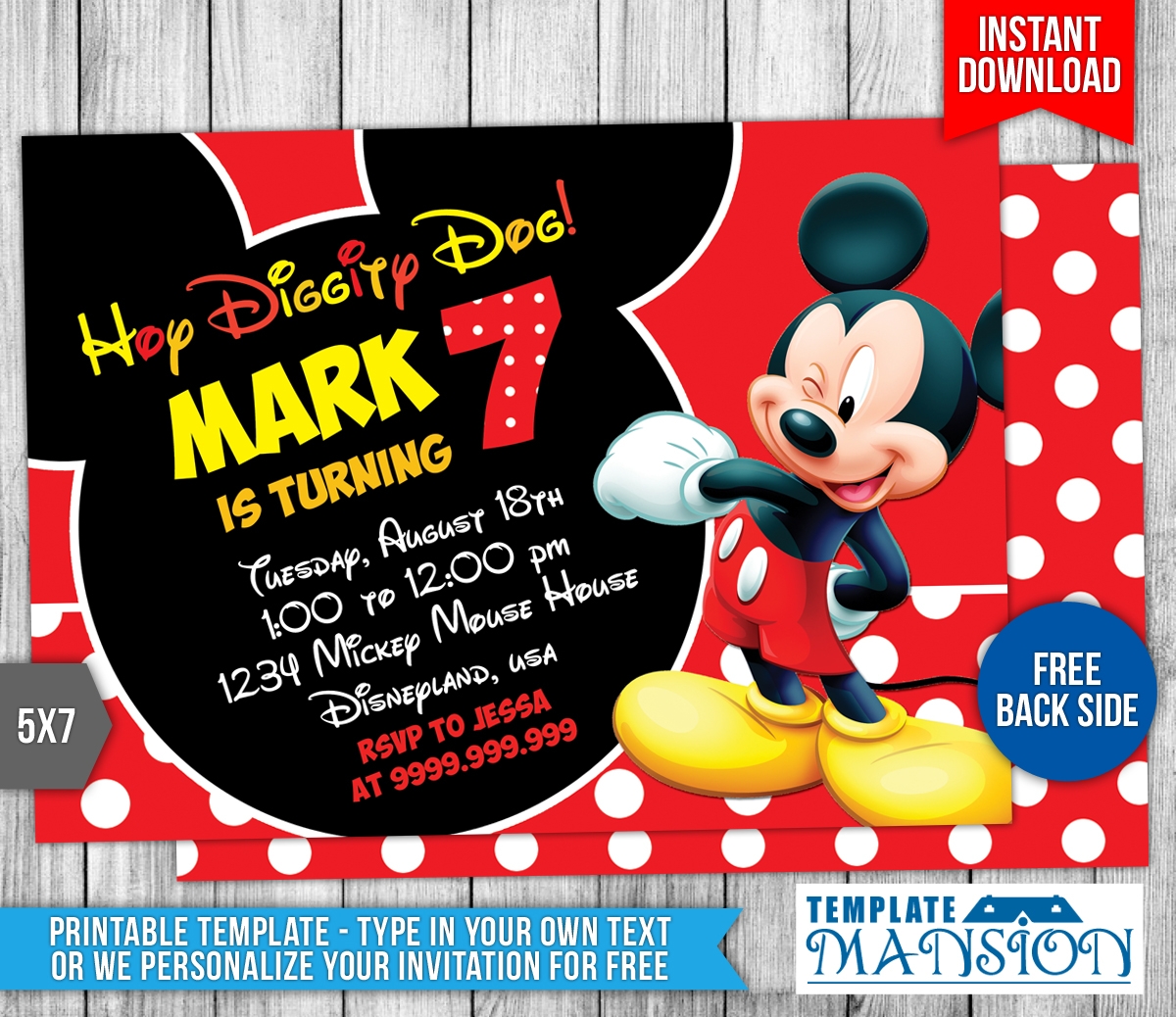 Mickey Mouse Birthday Invitation 4 By Templatemansion On DeviantArt