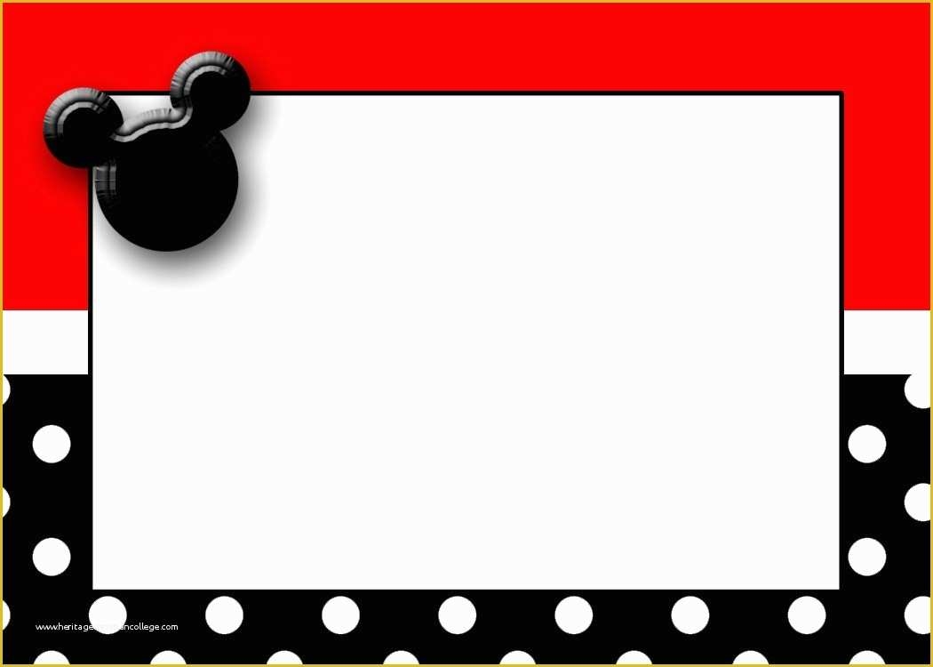 free mickey mouse template for invitation