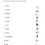 Microsoft Word Icons Worksheet
