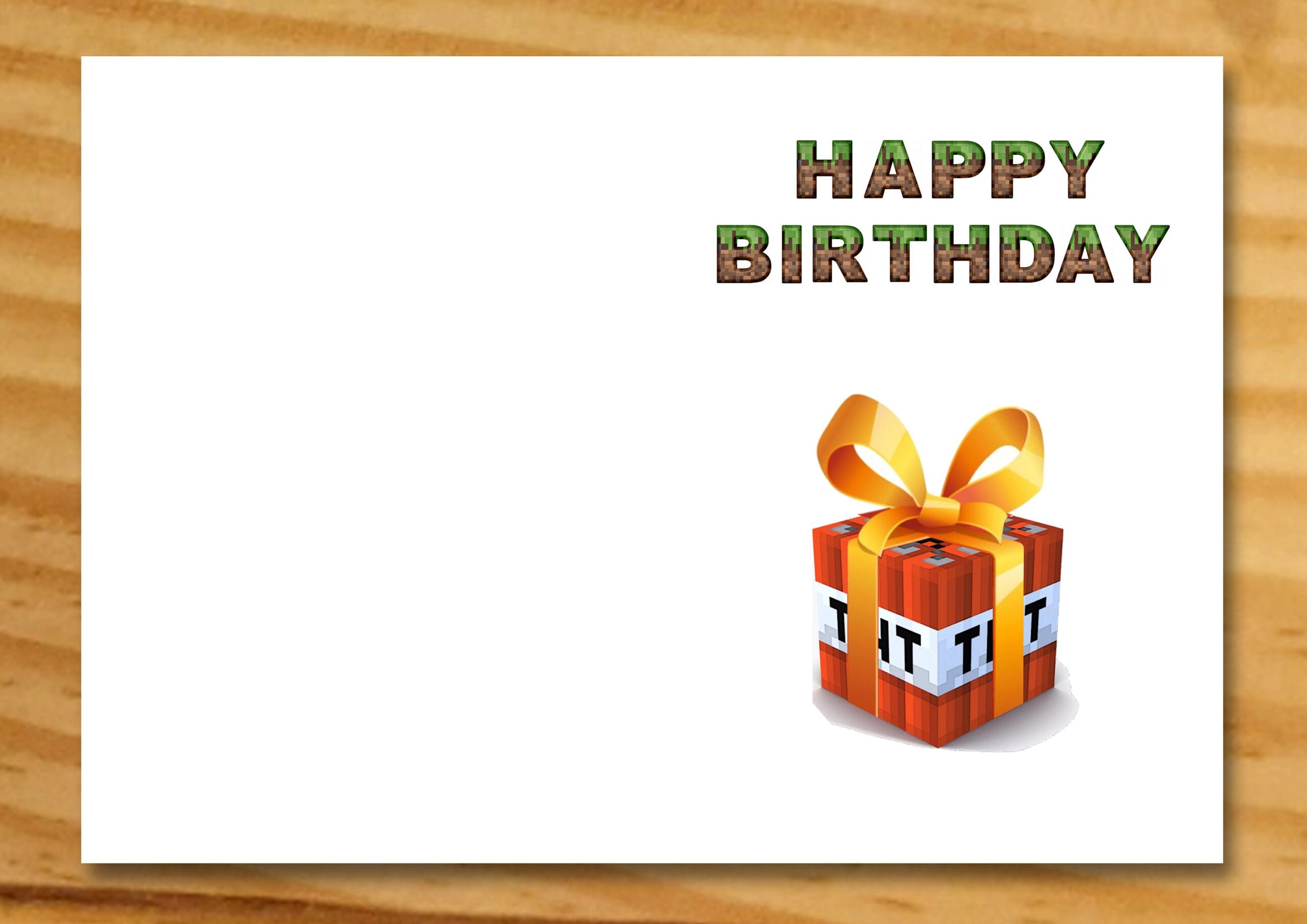 minecraft birthday cards printable free