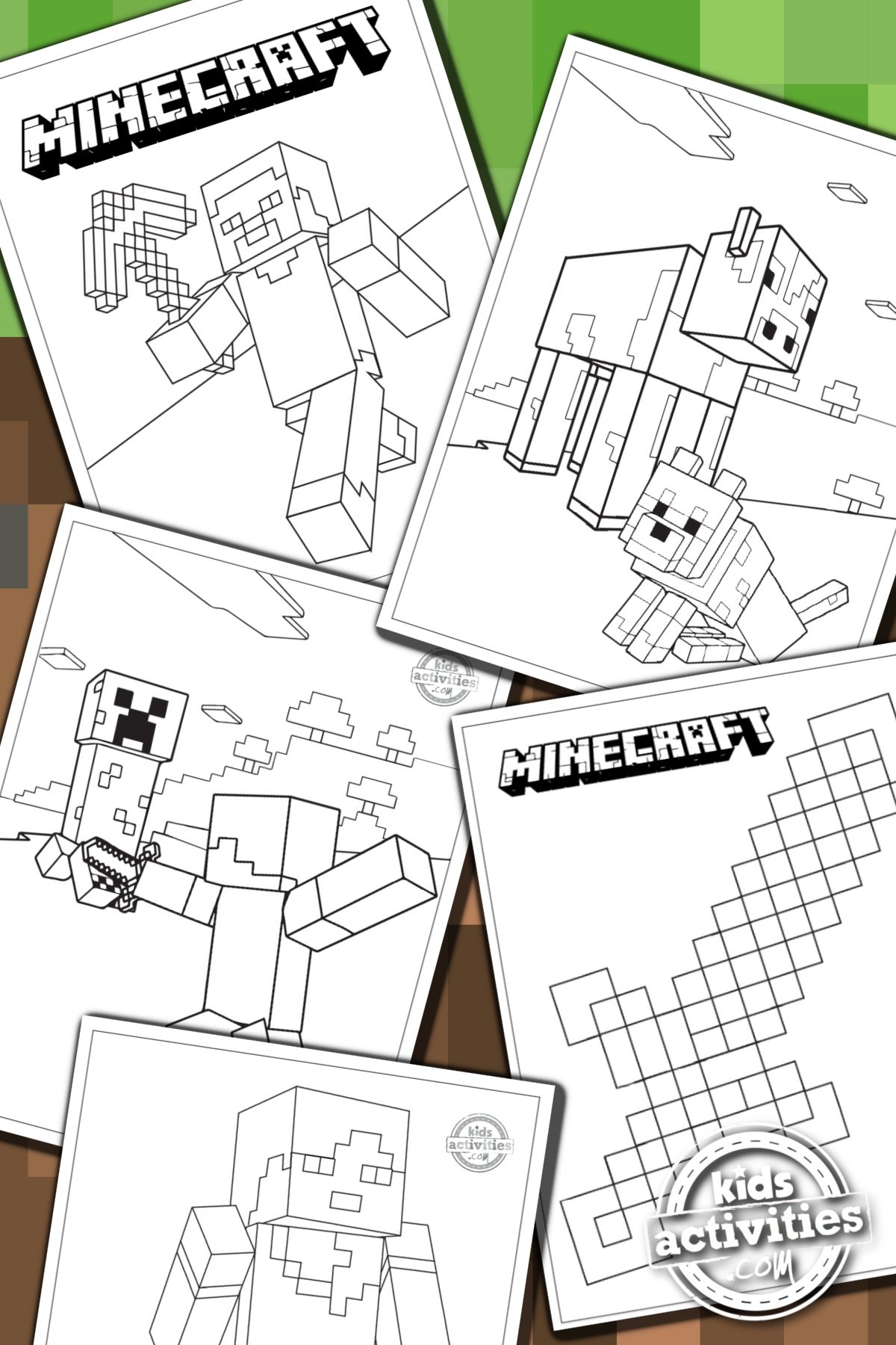 printable coloring pages minecraft