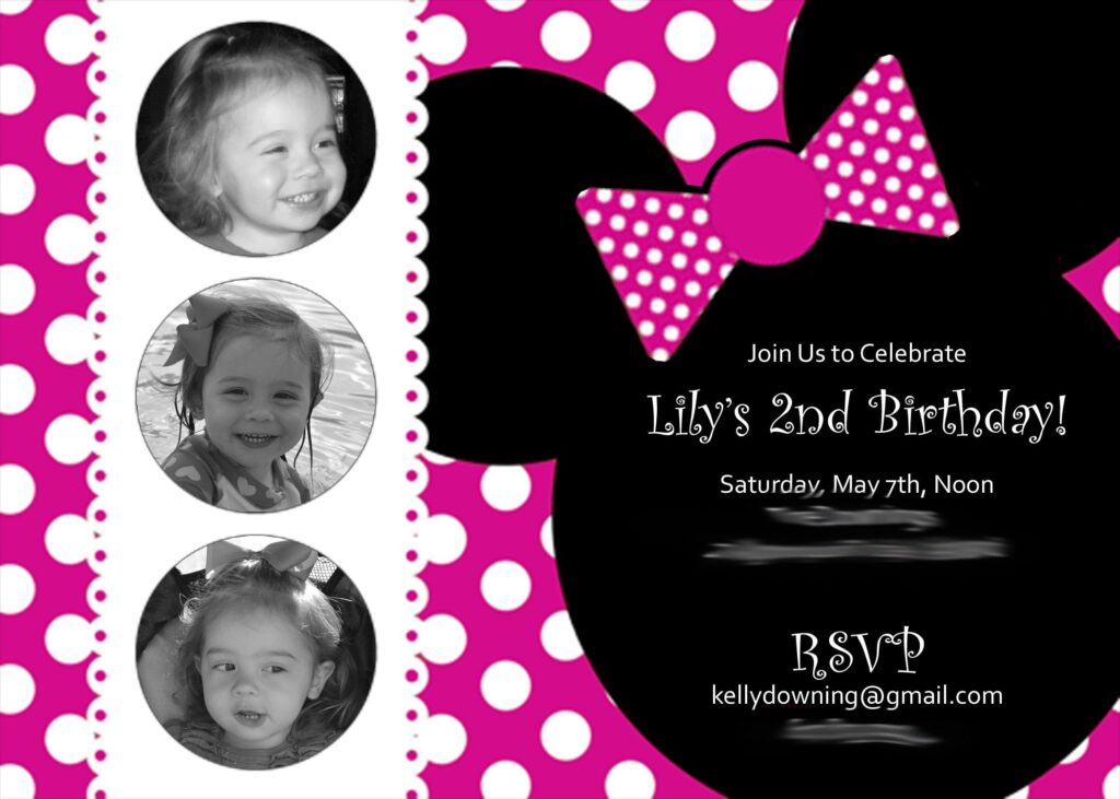 Minnie Mouse Invitations Template Free