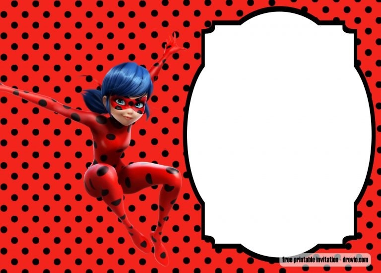 Miraculous Ladybug Invitation Template