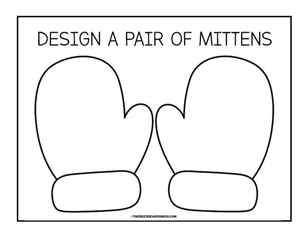 Mitten Template Free Printables Crafts For Winter Fun