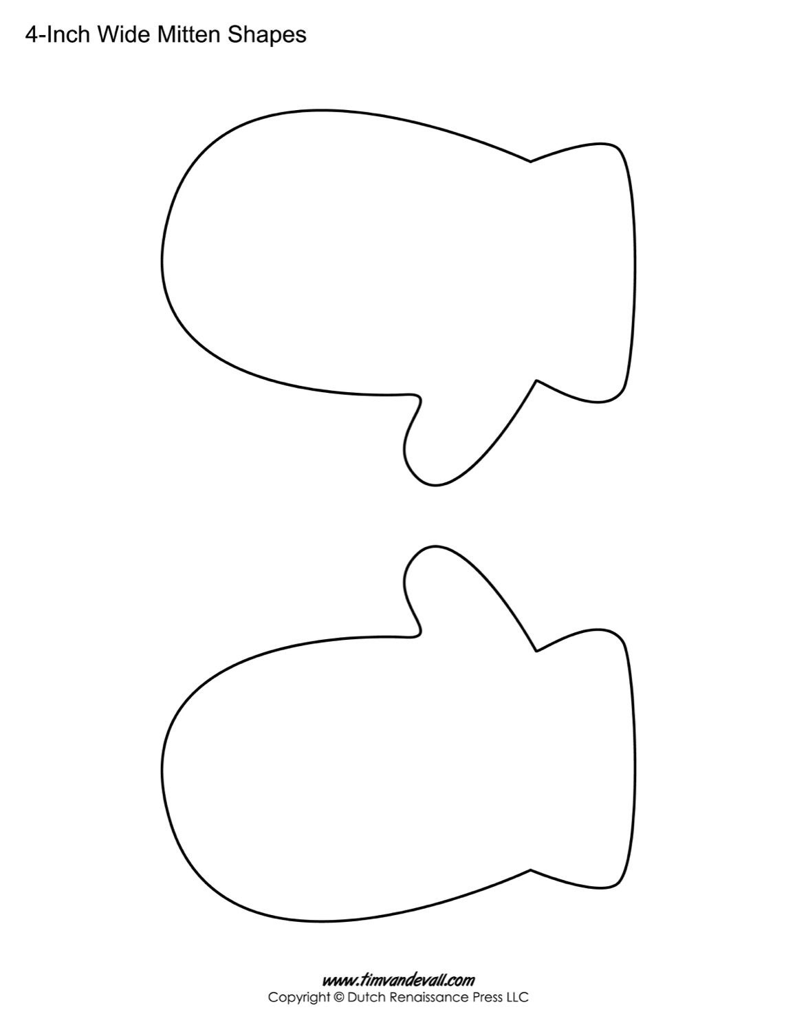 Mittens Template Printable Mitten Template Mitten Pattern Free 