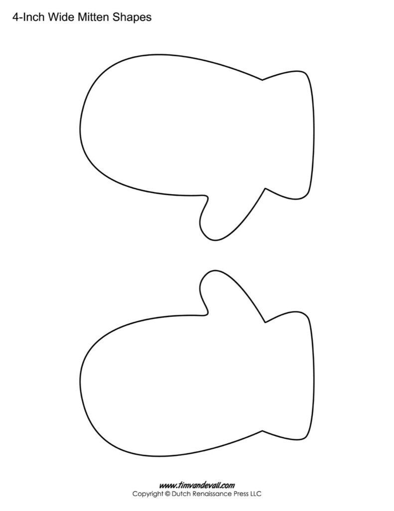 Mittens Template Printable Mitten Template Mitten Pattern Free