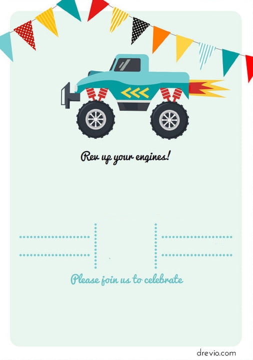 game truck invitation template free