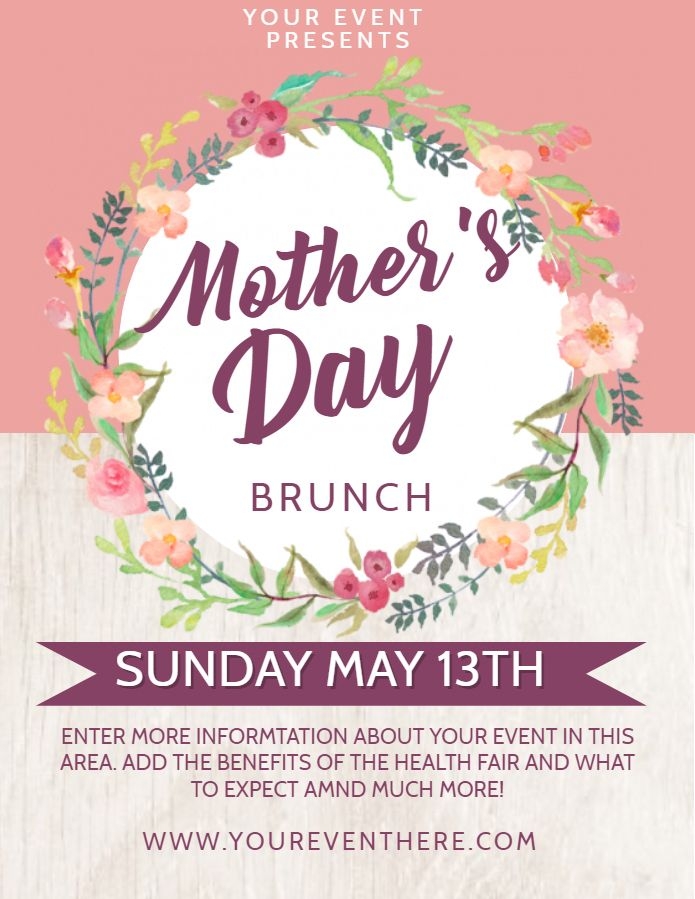 Mother 39 s Day Brunch Invitation Poster Template