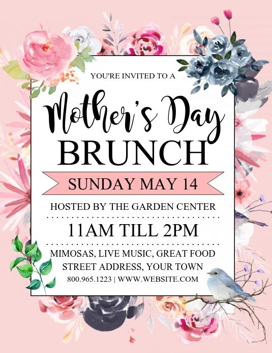 Mother 39 s Day Brunch Invitation Template Free If The Theme Of The Day Is 