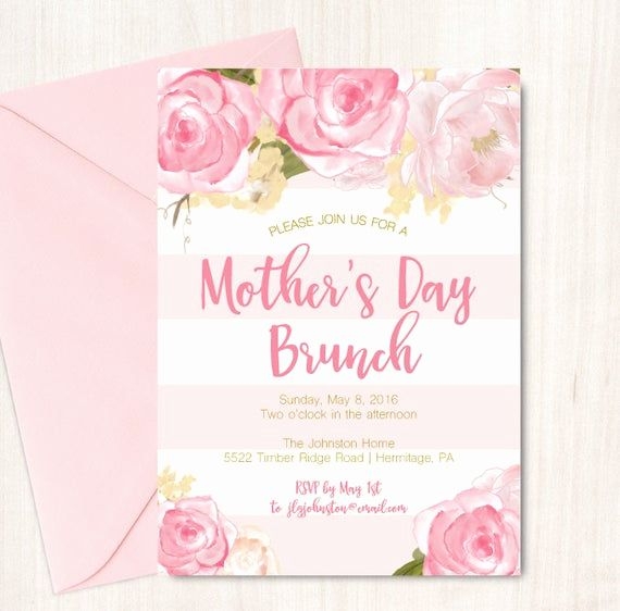 Mother 39 s Day Brunch Invitation Template Free Printable Word Searches