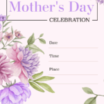 Mother 39 s Day Invitation Template Violet Download Printable PDF