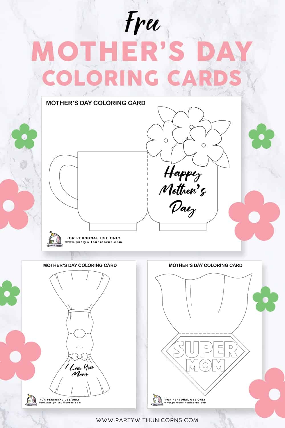 Mother 39 s Day Printables Coloring Cards Activity Sheets For Kids 