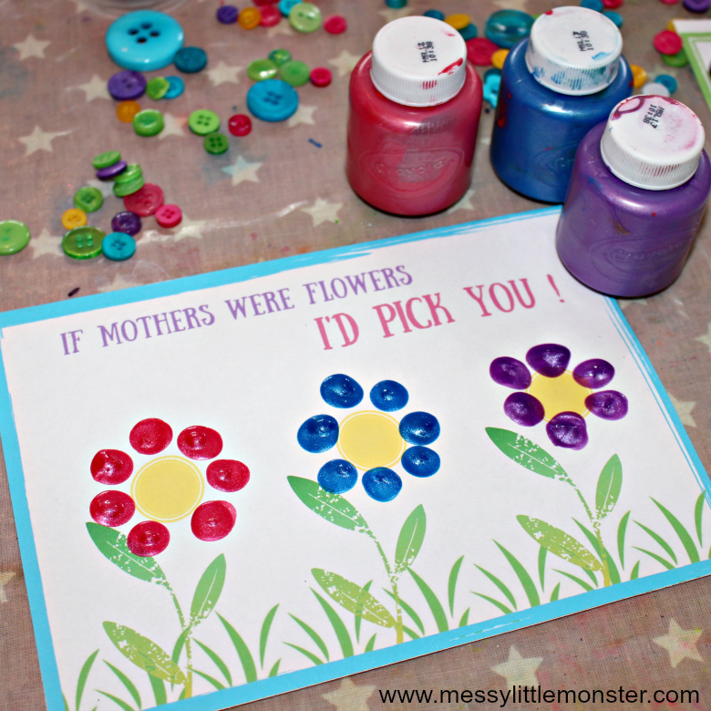 kids mothers day card printable