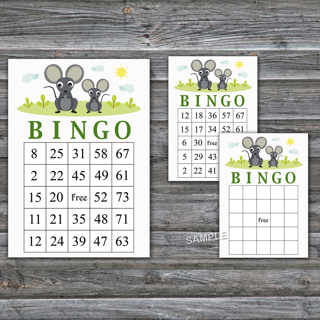 Mouse Bingo Cards Mouse Bingo Game Mouse Printable Bingo Car Inspire 