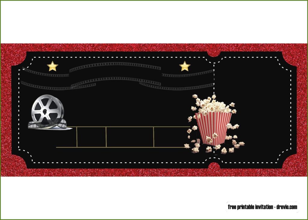 Movie Birthday Party Invitation Template Templates 2 Resume Examples