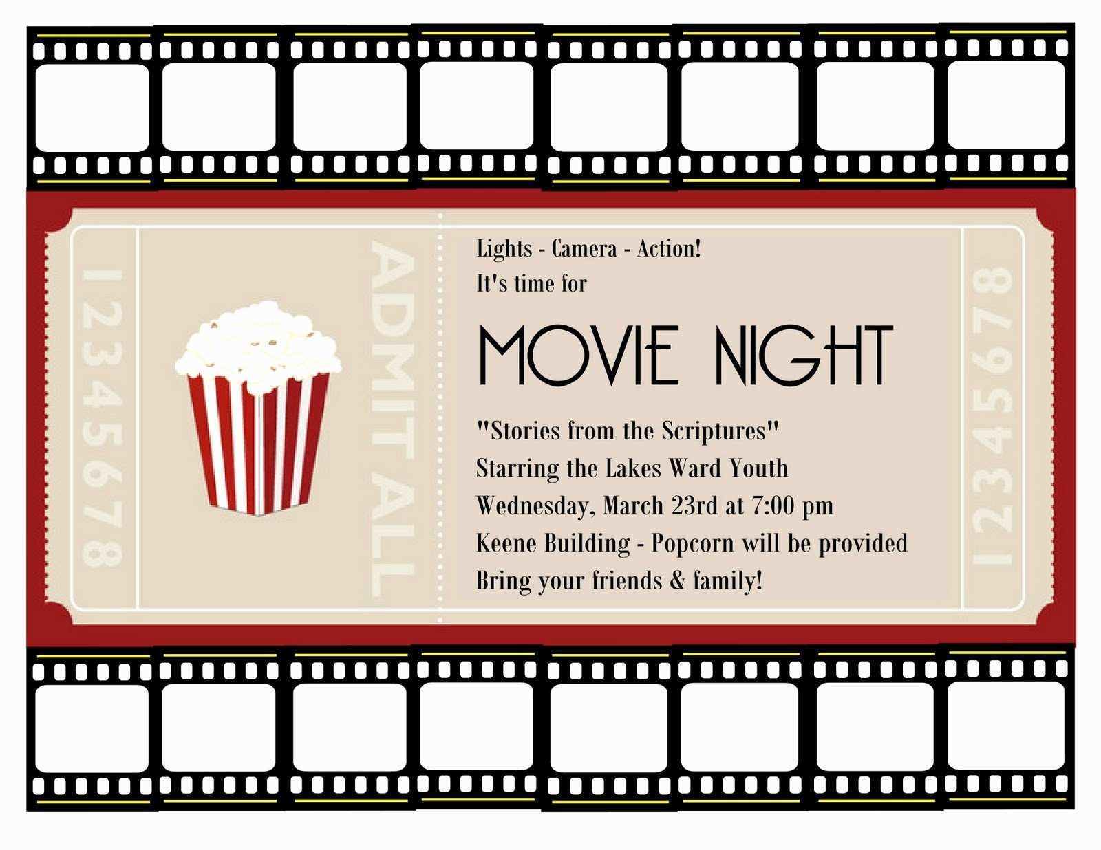 Movie Invitation Template Database