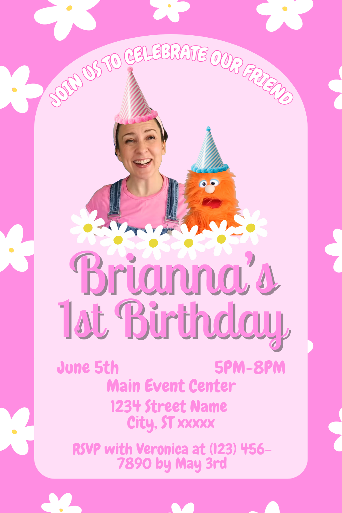 Ms Rachel Invitation Editable Template Customized Print 