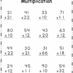 Multiplication Worksheets 2 Digit By 2 Digit Multiplication Worksheets