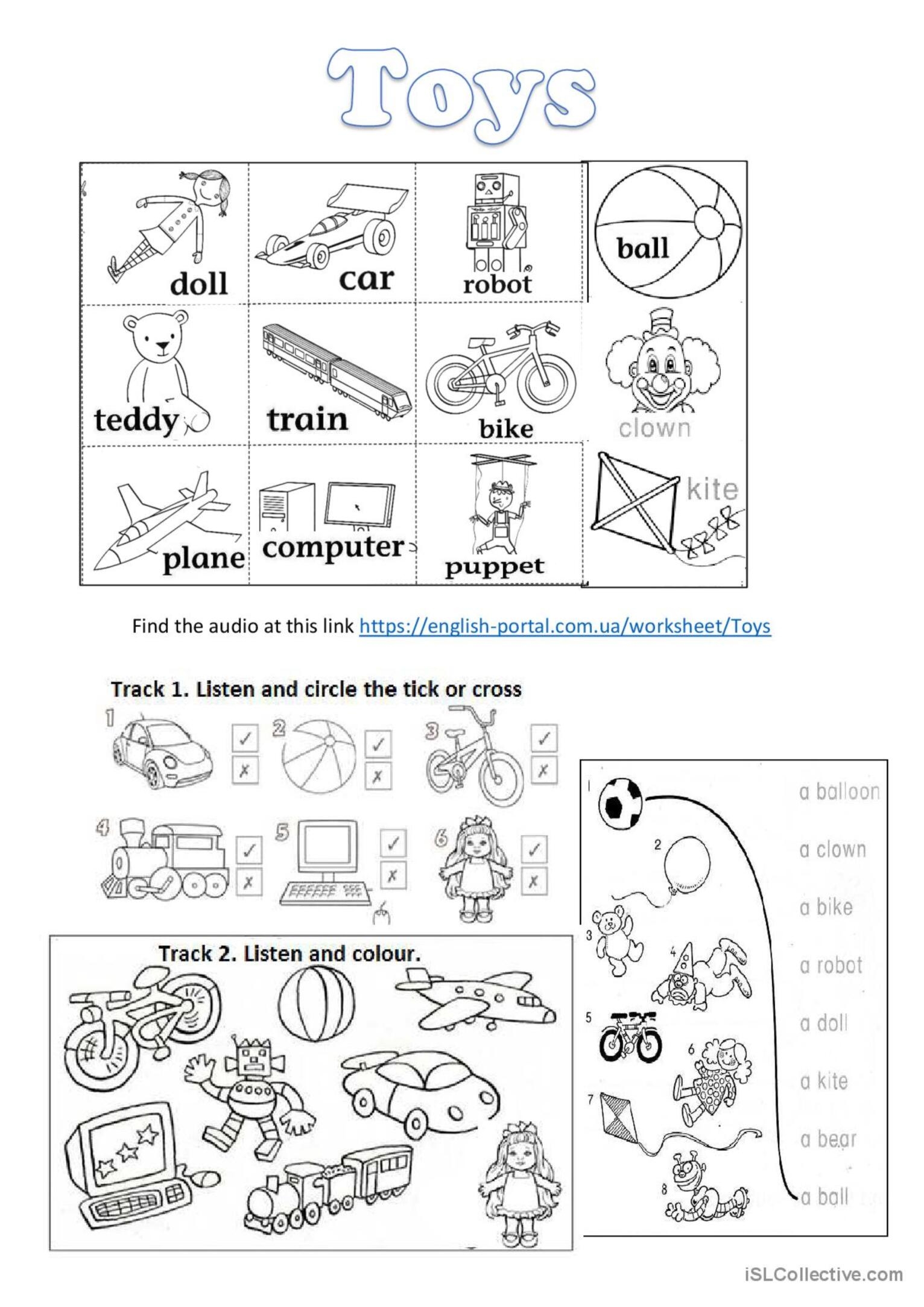toys worksheet printable pdf