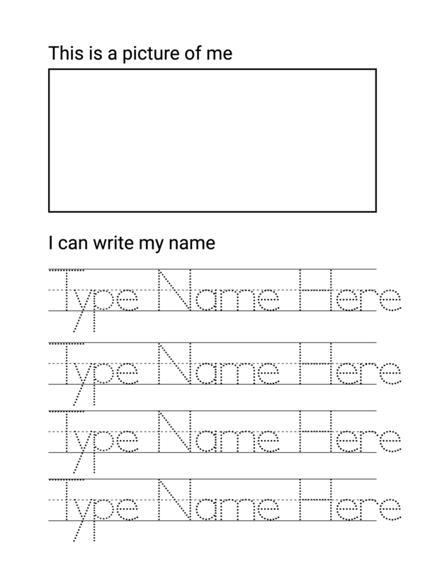 Name Tracing Worksheet Generator InkPx