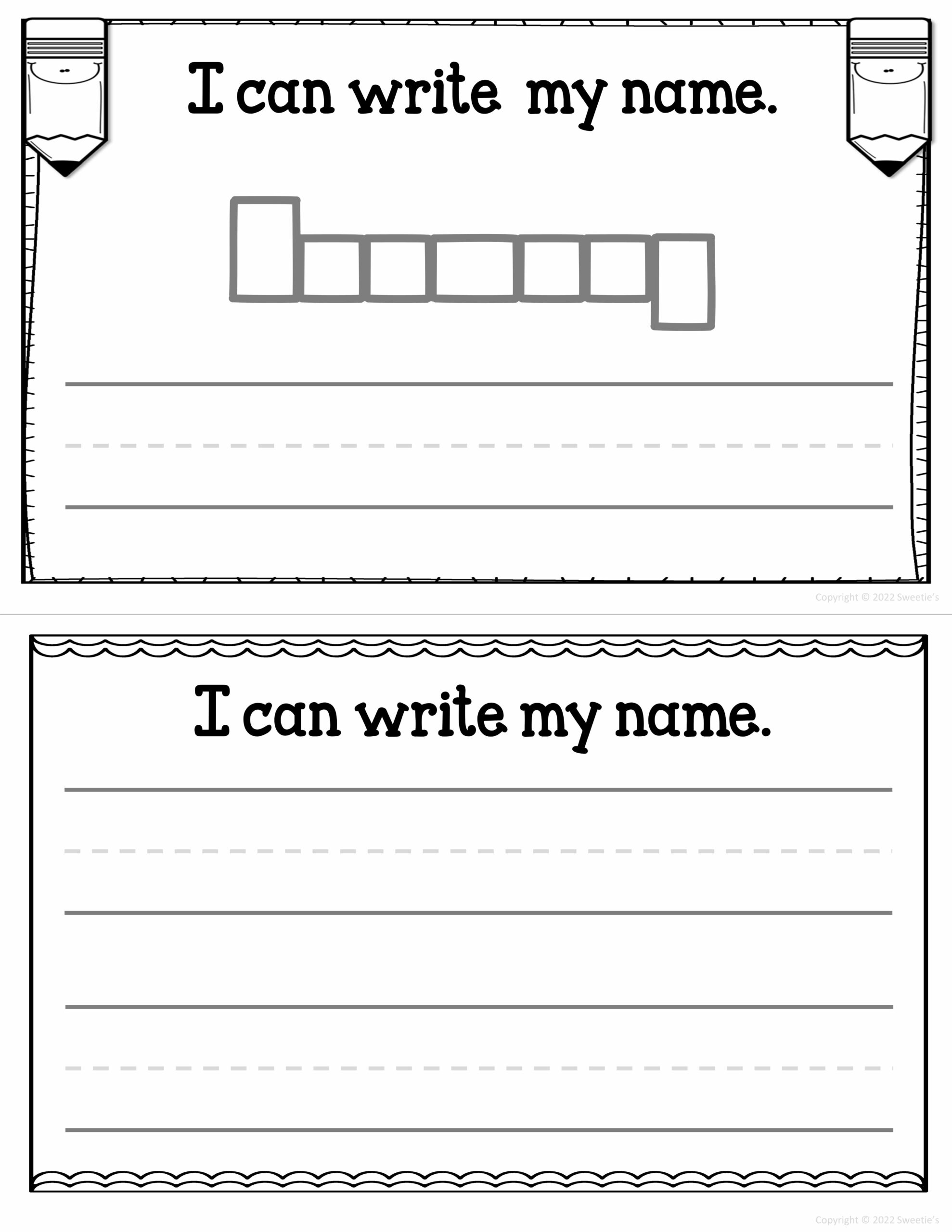 Name Writing Practice Worksheets Books Editable Autofill Classful 
