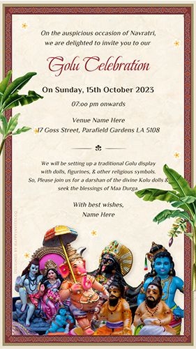 Navratri Golu Invitation Card For Whatsapp Happy Invites Invitation