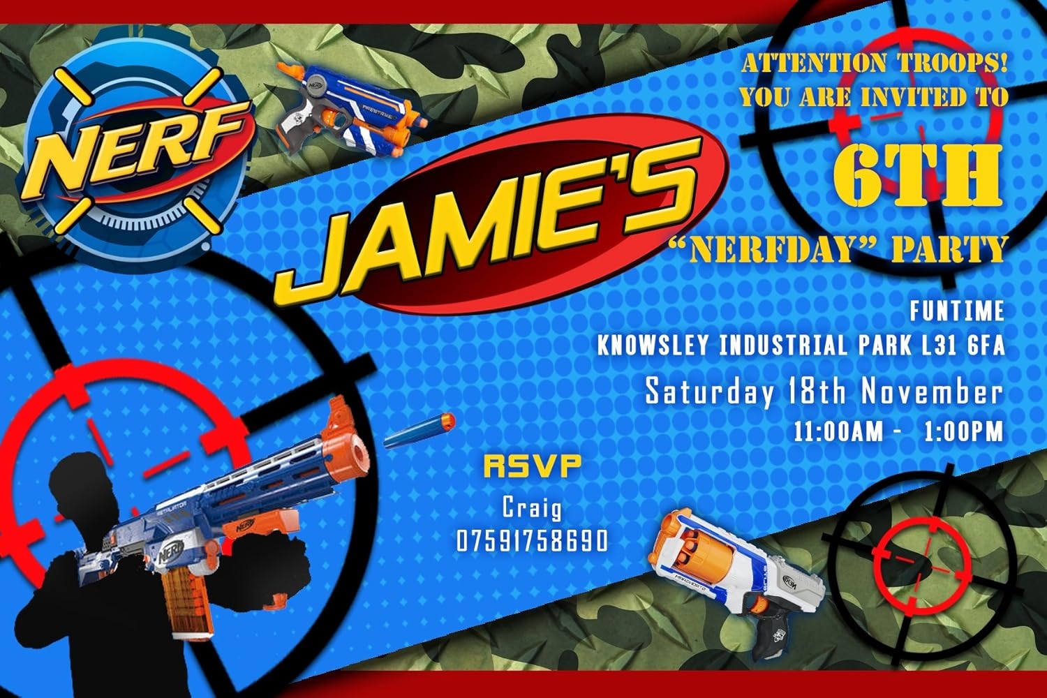 Nerf Gun Party Invitations Images Us Invitation Template The Best 
