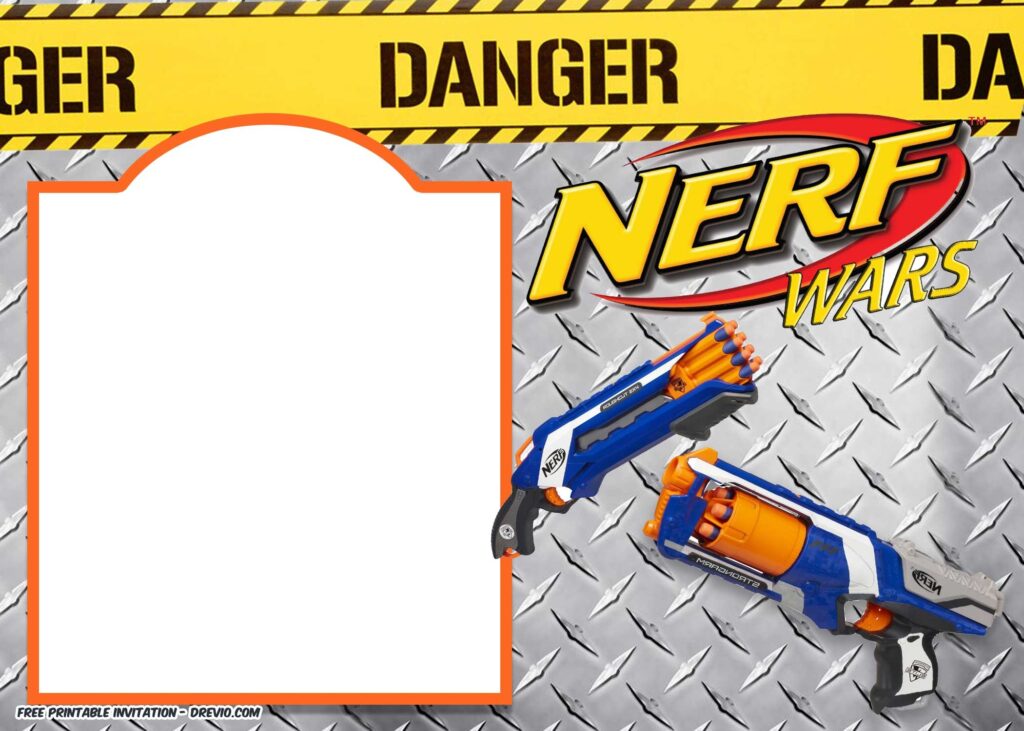 Nerf Gun Party Invitations Template Free Nisma Info