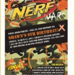 Nerf Invitation Template Free Of Nerf Party Invitations Template