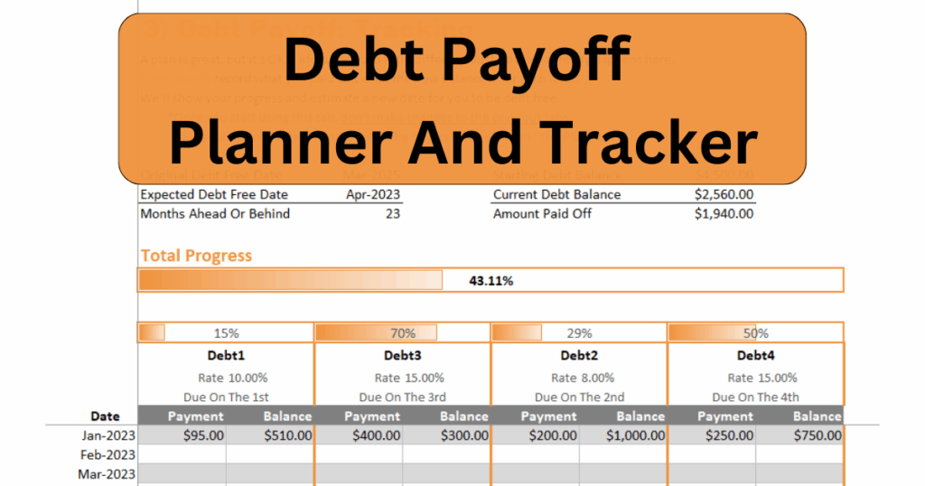 New Excel Debt Payoff Planner And Tracker The Happy Giraffe