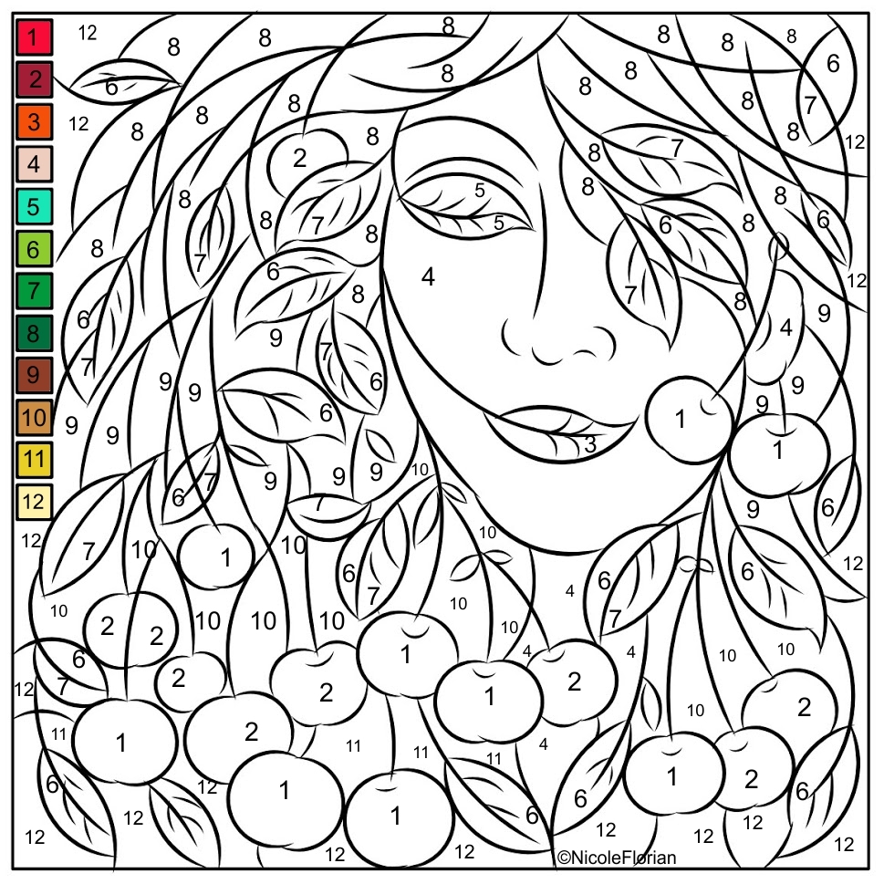 free coloring pages color by number
