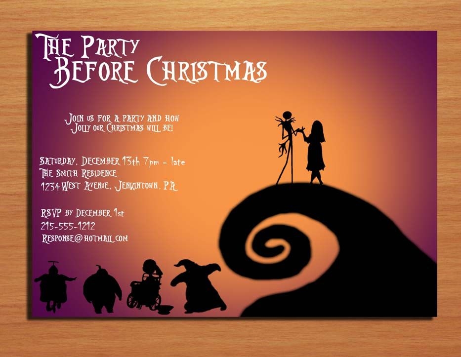 Nightmare Before Christmas Invitation Template Dev onallcylinders