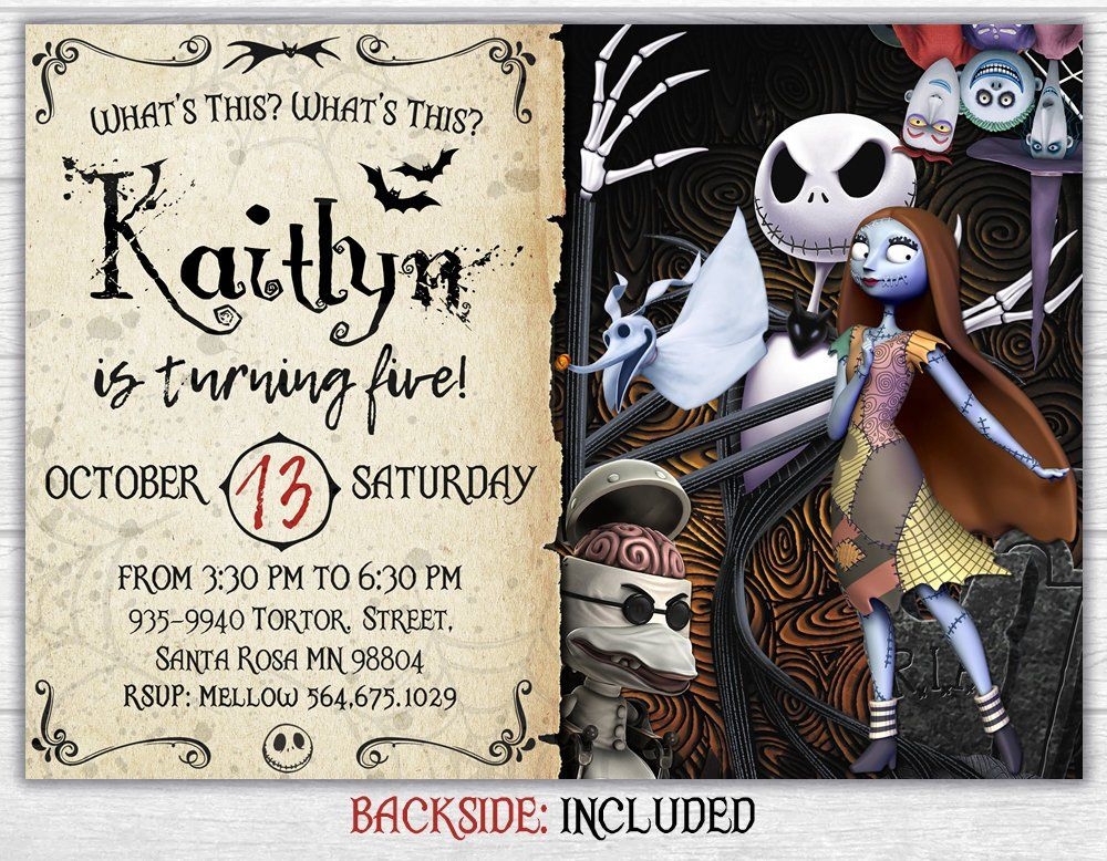 Nightmare Before Christmas Invitation Template Printable Word Searches
