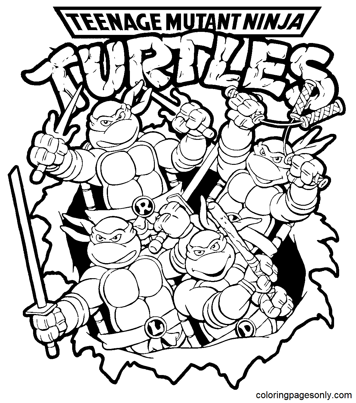 Ninja Turtles Coloring Pages