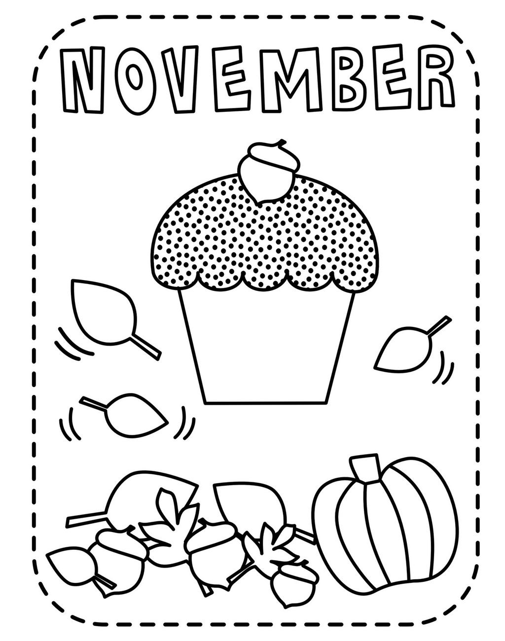 November Coloring Pages Cupcake Free Printable Coloring Pages