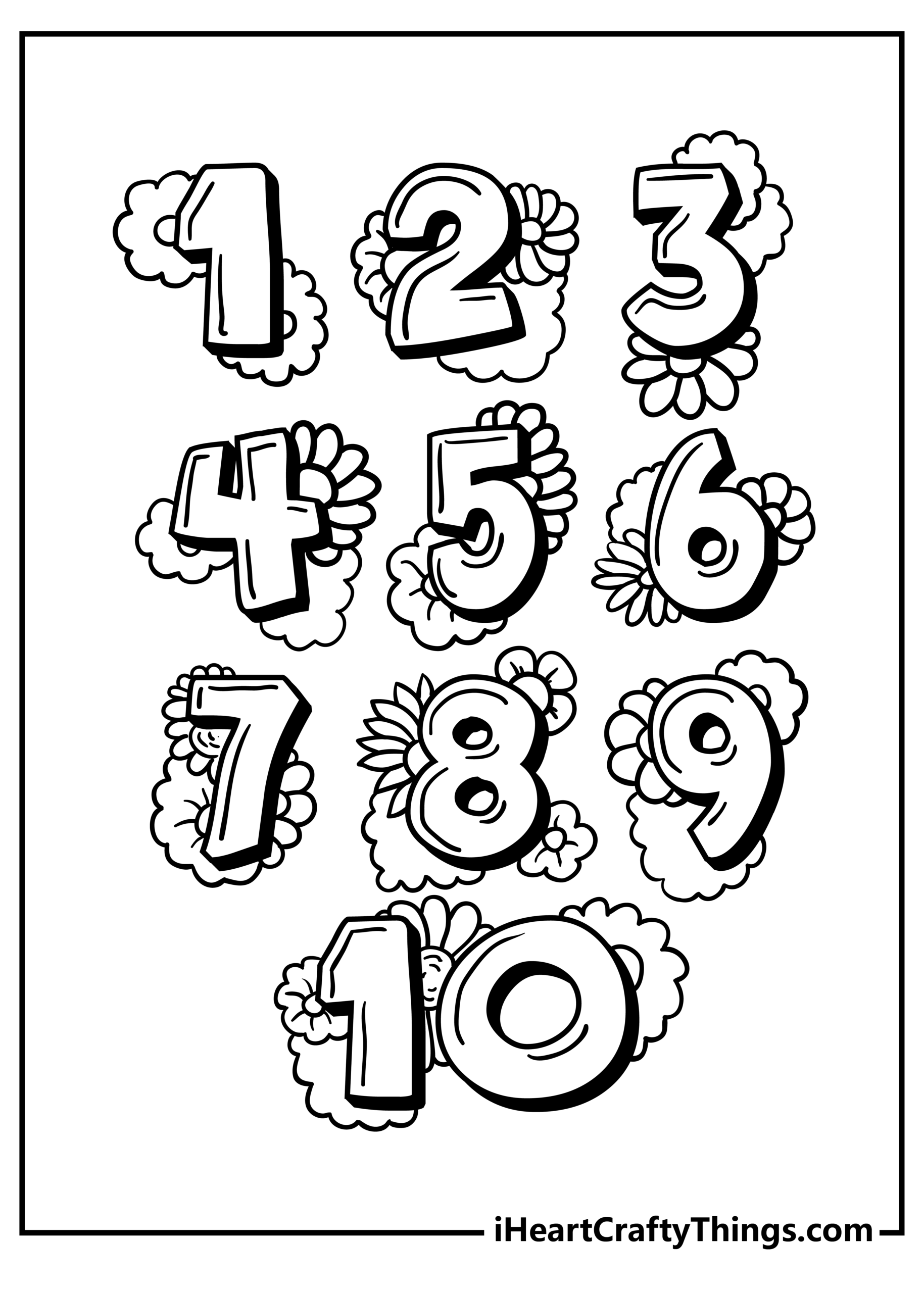 Number Coloring Pages For Kids
