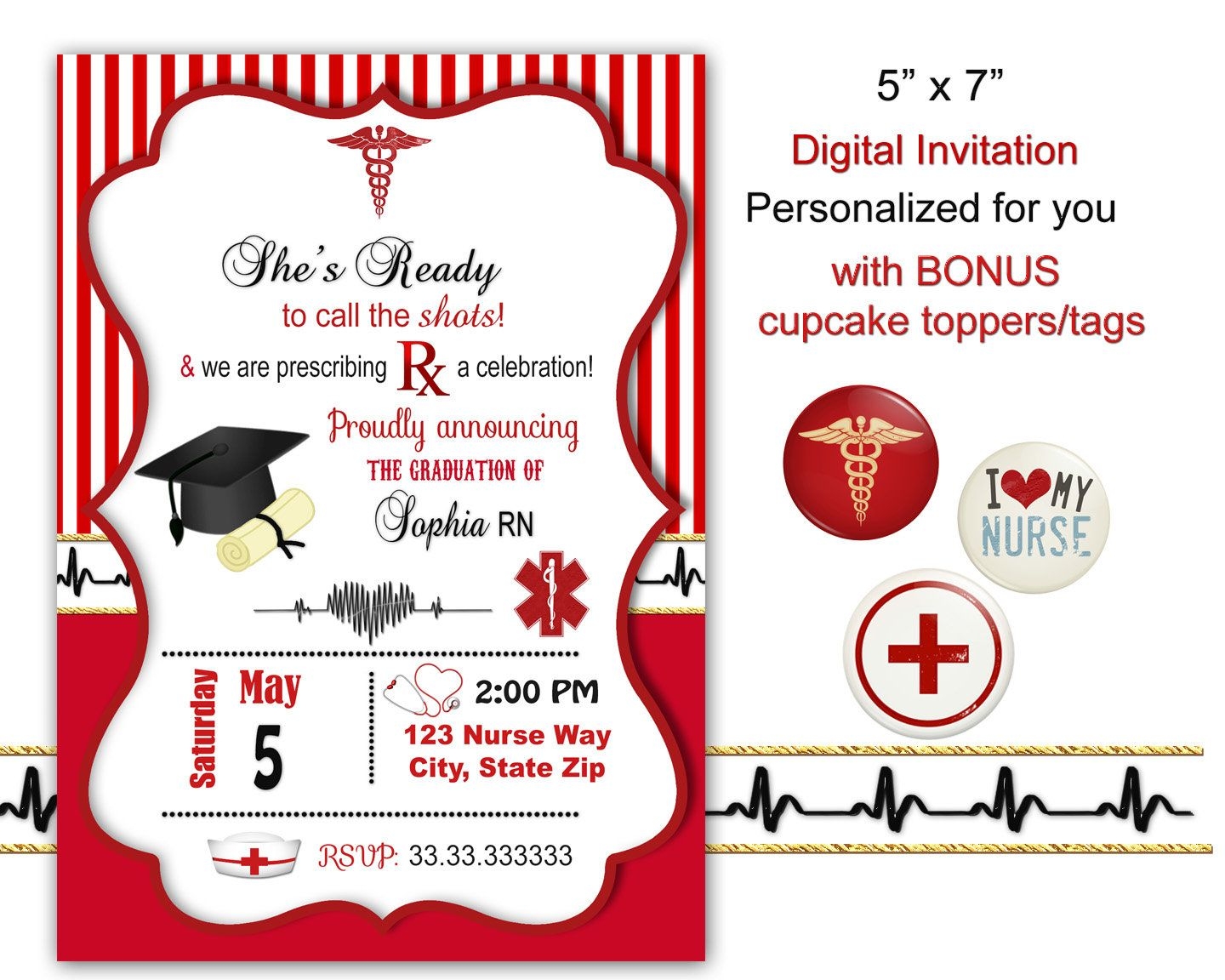 Nursing Pinning Ceremony Invitation Template