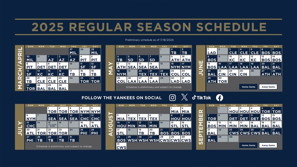 Ny Yankees 2025 Schedule Printable Free Maria S Acker