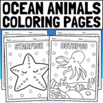 Ocean Animals Coloring Pages Ocean Coloring Sheets Ocean Coloring