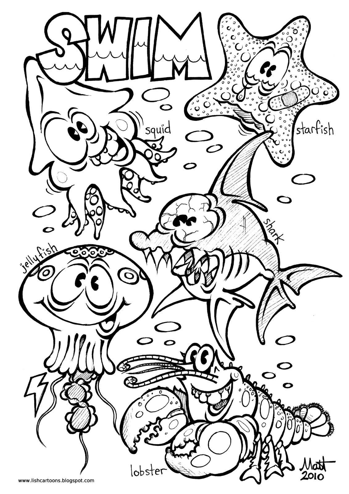 Ocean Animals Coloring Pages