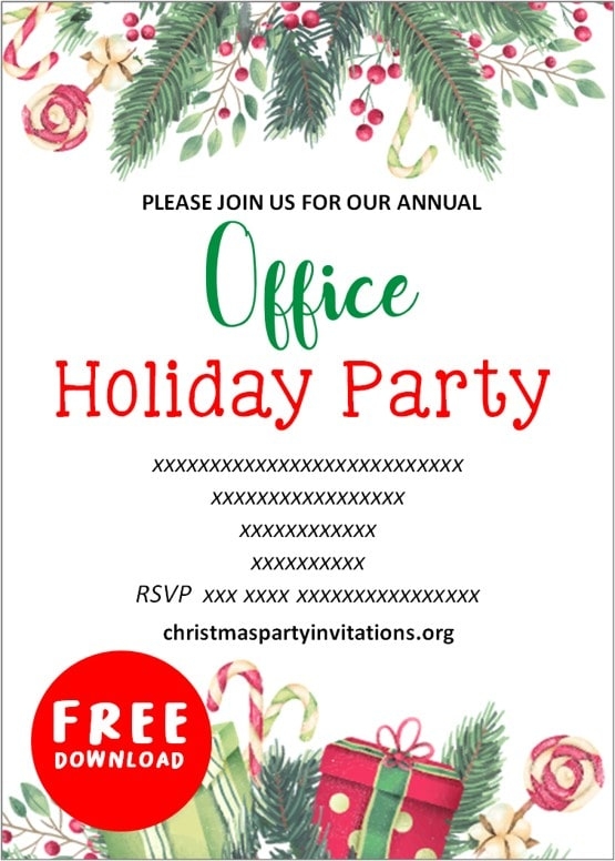 Office Holiday Party Invitation Template