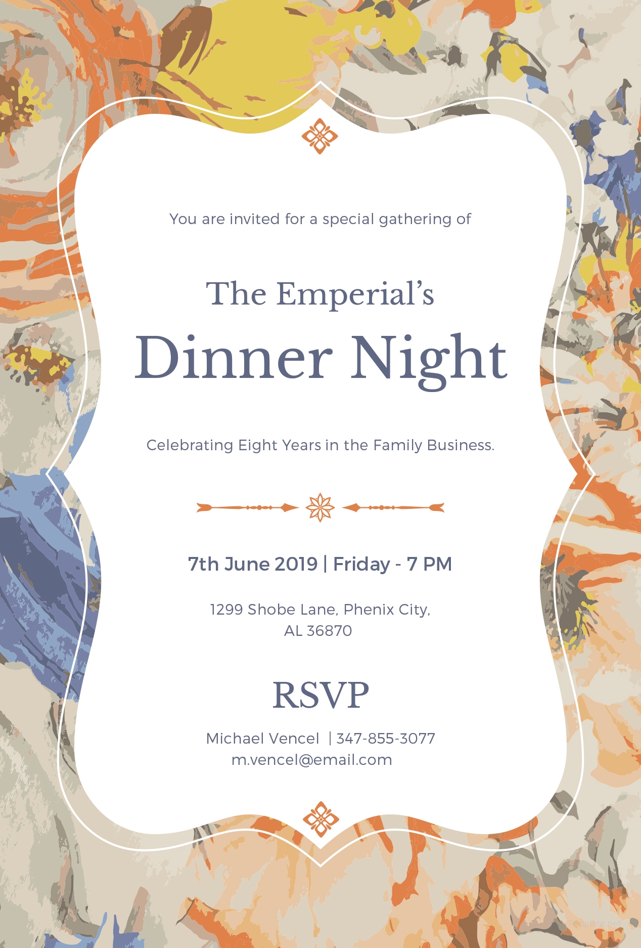 online invitation template