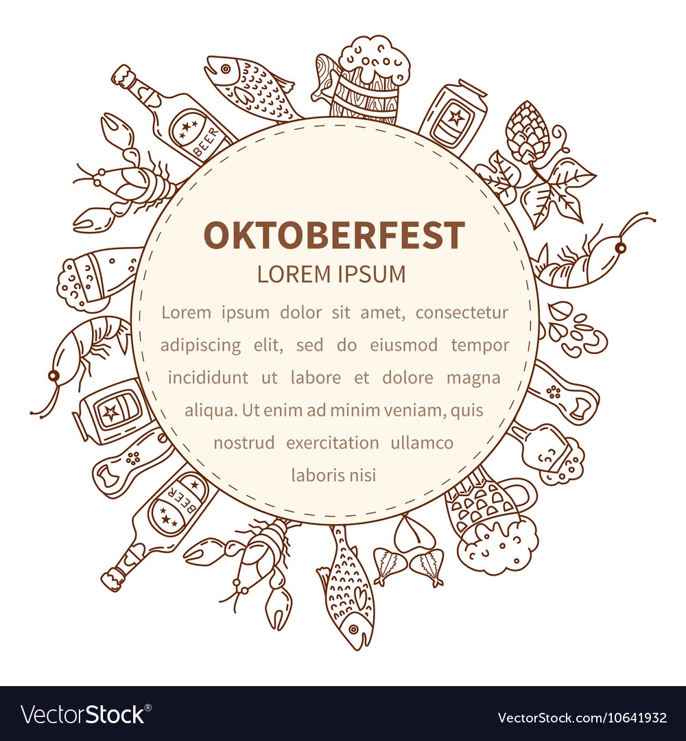 Oktoberfest Invitation Template Royalty Free Vector Image