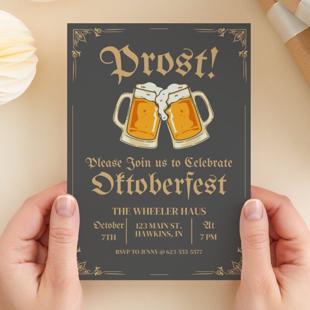 Oktoberfest Invite Template Oktoberfest Invitation Oktoberfest