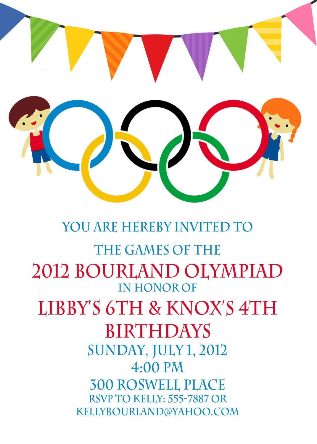 olympics invitation templates free