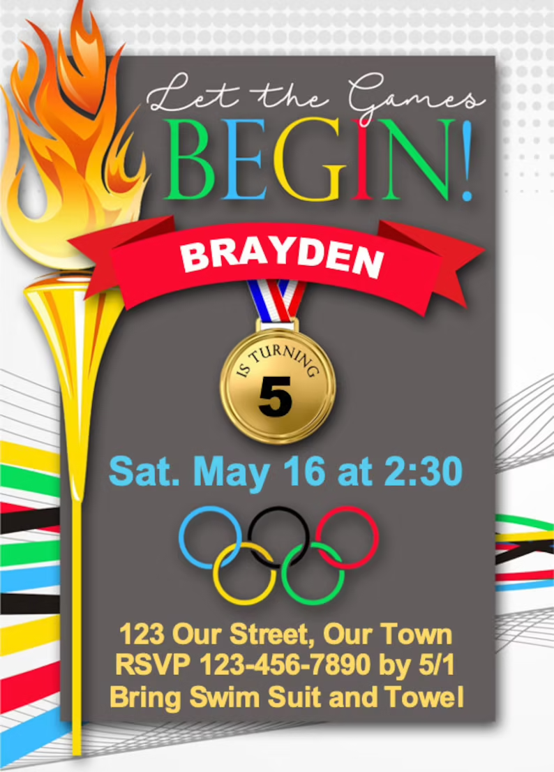 Olympics Invitation Templates Free Dev onallcylinders