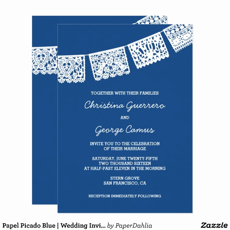 Papel Picado Invitation Template Inspirational Papel Picado Blue 