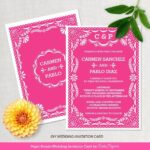 Papel Picado Invitation Template Luxury Wedding Invitation Template